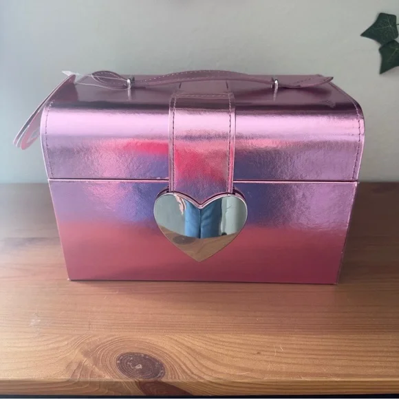 Ulta Beauty Pink Cosmetic Case with Eyeshadow Palettes & Brushes